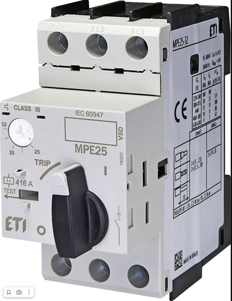 Авт. защиты эл. двигателя MPE25-32 (25-32A)
