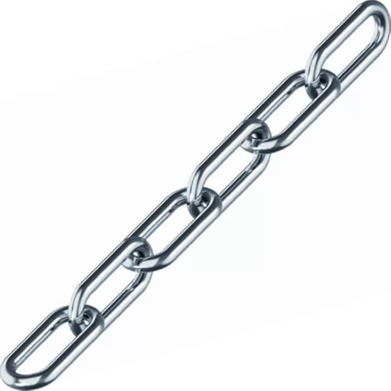 Цепь 10 мм длиннозвенная DIN763 цинк (боб.10м) (Tech-KREP)