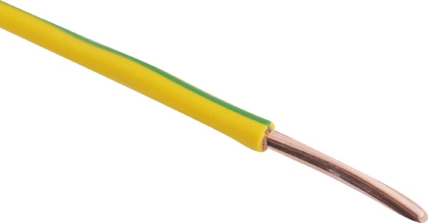 Провод DY 1* 6 (ПВ1) 450/750V (H07V-U) ЖЕЛТО-ЗЕЛЕНЫЙ