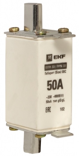 Вставка плавкая ППН-33 100/50А габарит 00С EKF