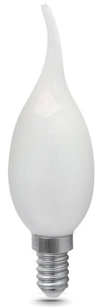 Лампа LED CB35 E14 4100К 5Вт 450Лм на ветру Filament OPAL Gauss