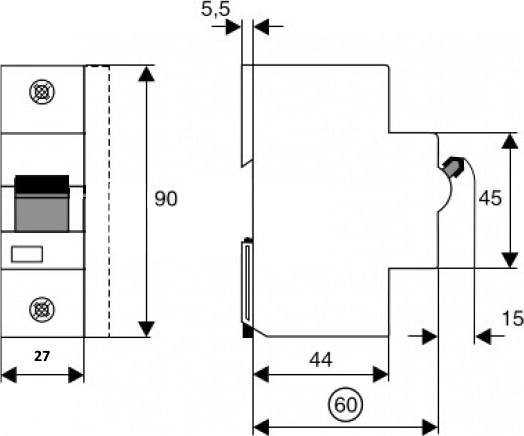 Автомат PLHT-C25 (C) 25А 1-pol