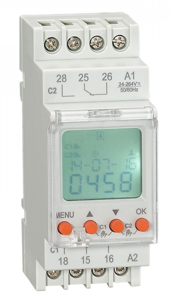 Цифровой таймер RD-TPD2, 2CO, 16A  Reletek