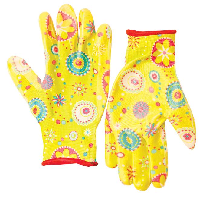 Перчатки садовые -10 (XL) цветные с покрытием 001061 ХС