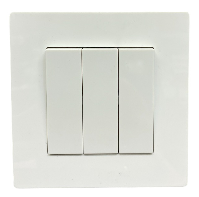 Выключатель 3-кл. белый A-015W "Aura" AWSproducts