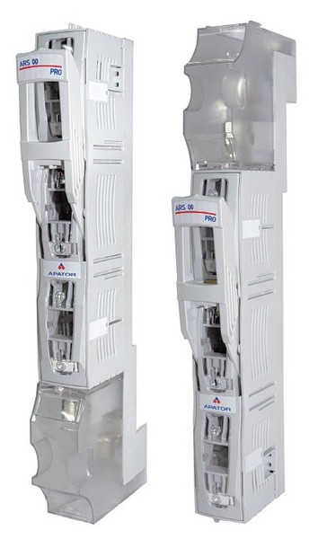 Рубильник вертик. крепл. к шинам  ARS 00-3 pro  3ф. 160А, NH00, межфаз.185мм, болт.подкл.