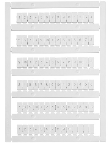 Маркировка для лазерной печати "1-10" OptiClip MC5/H/1-10 КЭАЗ 332722