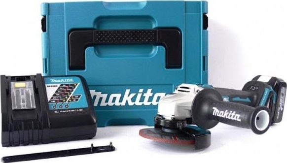 Аккумуляторная угловая шлифмашина DGA504RF  Makita, аккум 18В, 3Ah Li-Ion 1шт, ЗУ, 125мм диск, масса