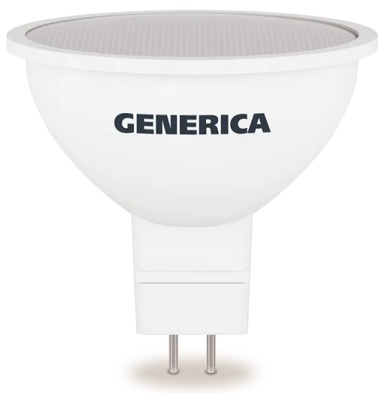 Лампа LED MR16 софит 8Вт 230В 4000К GU5.3 GENERICA