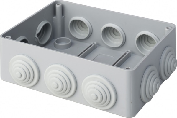 Коробка распред. о/п 150х110х70 IP55 СЕРАЯ 10 сальников JBS150 Ecoplast (50)