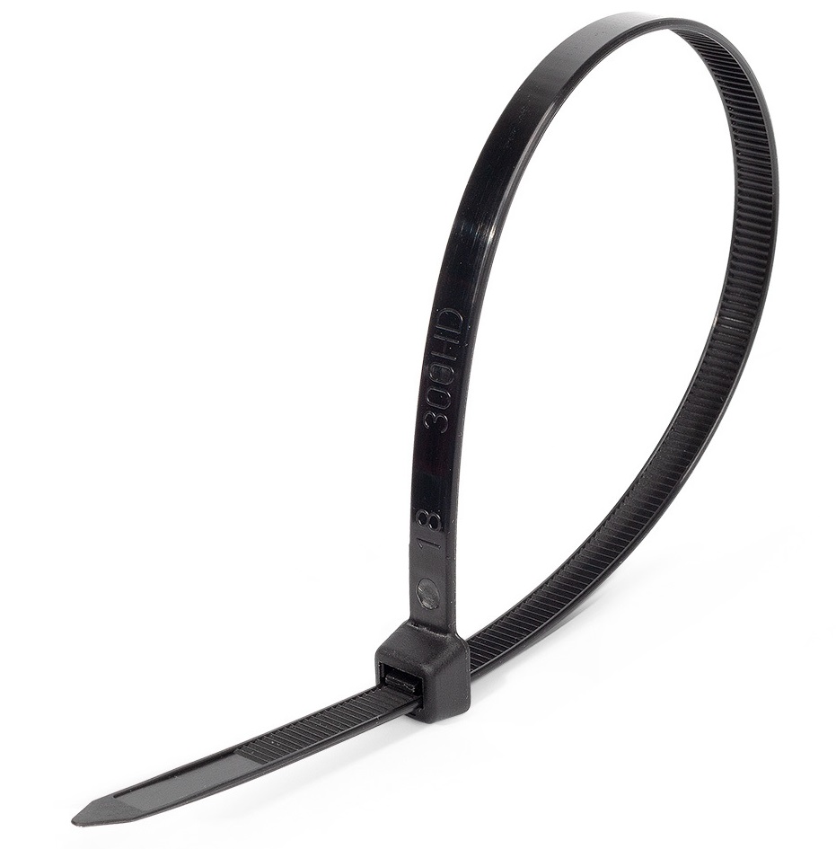 Хомут 8,0*300 черный нейлон UV морозостойкие (100 шт) КСС "NORD" (КВТ), уп