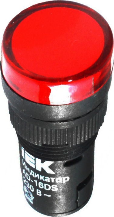 Лампа AD16DS(LED)матрица d16мм красный 230В АС  ИЭК