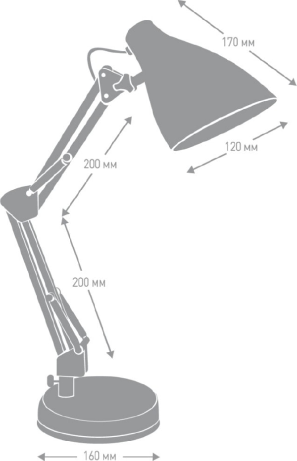 Светильник настольный KD-331 C04 E27 Красный Camelion