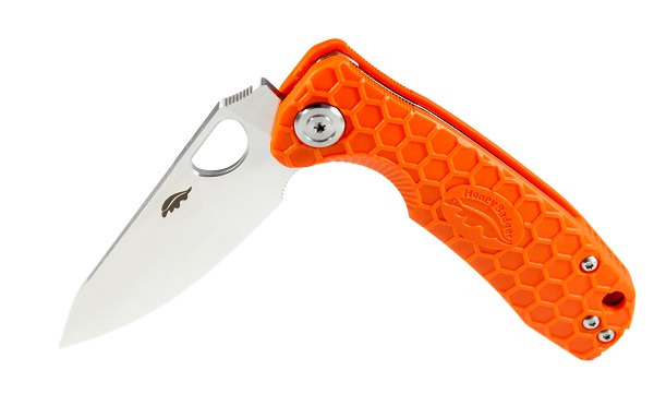 Нож Honey Badger Leaf L (HB1293) с оранжевой рукоятью