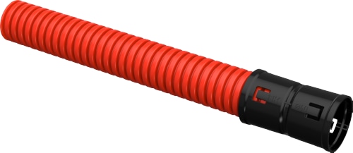 Труба гофрированная гибкая двустенная ПНД  d=40мм красная (50м) IEK