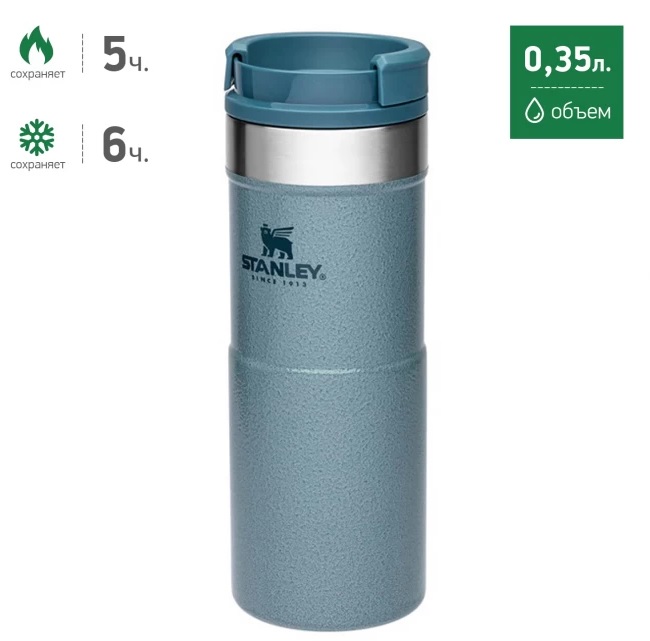 Термокружка STANLEY Classic Neverleak™ 0,35L (10-09855-009) голубая