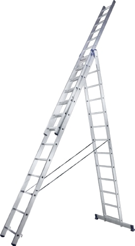 Лестница алюминиевая 3*7 секционная (макс. раб. высота 4,84м, вес 9,2кг)  (5307) ALUMET