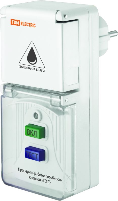 УЗО-Р-IP44-16-30(в розетку) 16А 30мА TDM