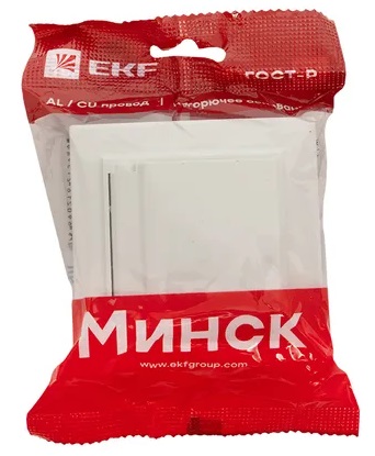 Розетка 1-я с/з IP44 с крышкой и шторками Белый Basic Минск