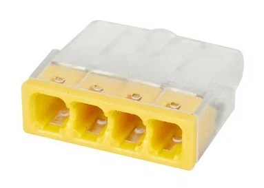 Клемма 4 отверстия 0,5-2,5 24А SN-204 (100шт) AWSPRODUCTS, уп