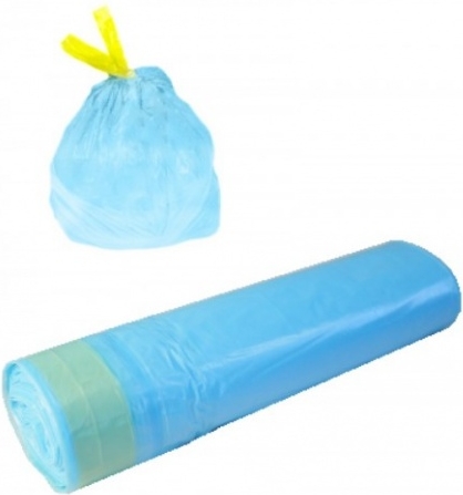 Пакеты для мусора  60л с завязками *20шт, 15мкм, синие