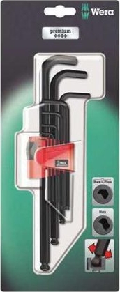 950 PKL/9 BM N SB Набор Г-образных ключей, метрических, BlackLaser