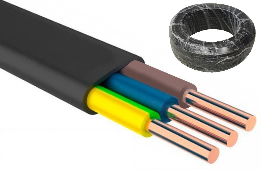 Кабель YnDYp 3*1,5 (ВВГнг-п) 300/500V (бухта 15)