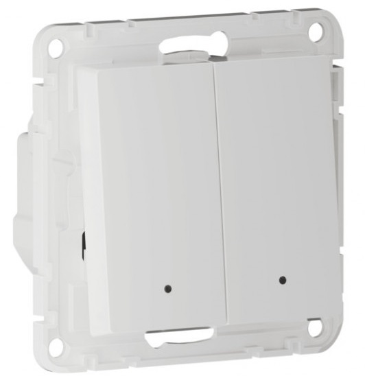 Выключатель 2-кл. с подсветкой Белый (Zigbee) AtlasDesign Smart SE