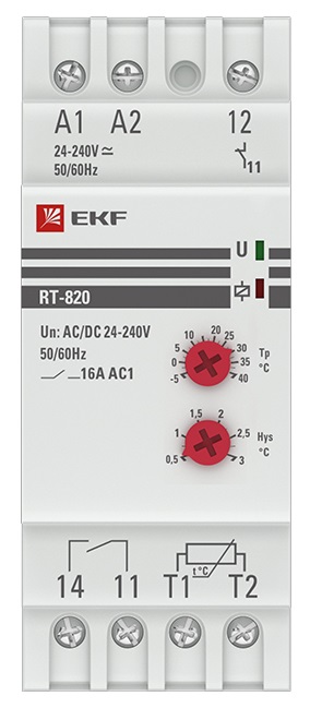 Реле температуры RT-820 240В EKF