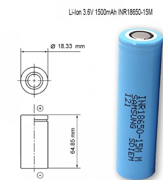 Аккумулятор 18650 3.7V 3000mA  Li-Ion под SAMSUNG 2-10