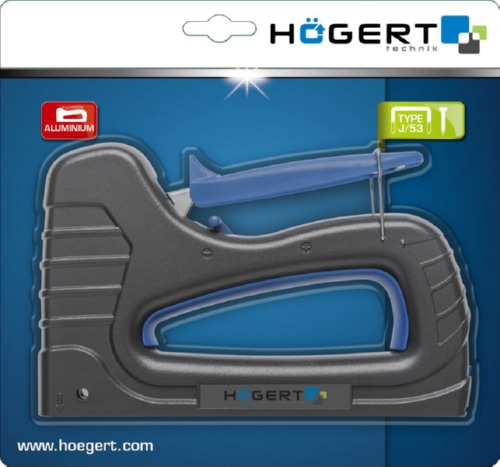 Степлер мебельный, скобы 6-16 мм, гвозди 15/16 мм HOEGERT