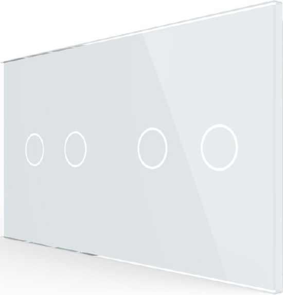 Панель для 2-х сенсорных выключателей (2+2) Белый Livolo