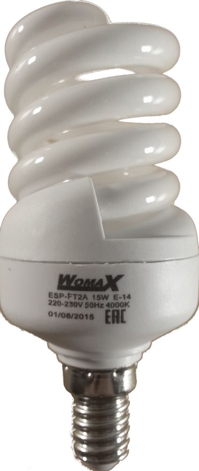 Лампа ESP-FT2A  15W (E-14) 2700K Womax (100шт.)