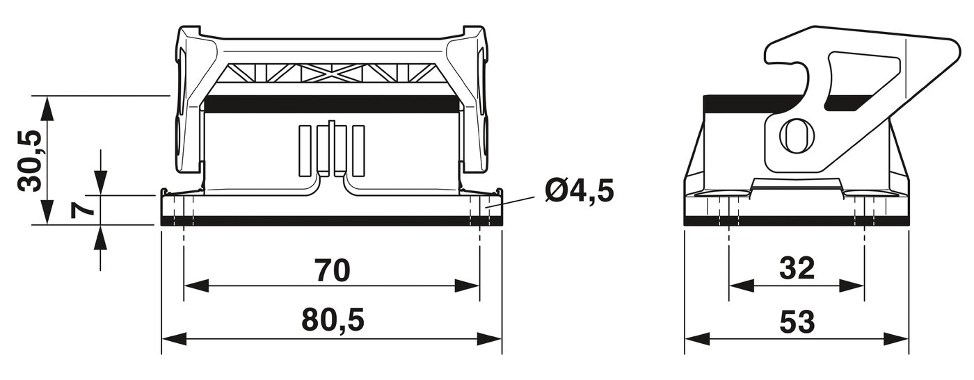 HC-EVO-B06-BWS-PLRBK Монтажный корпус с зещелкой B6