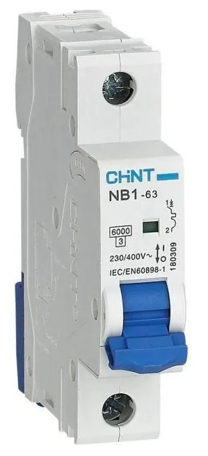 Автоматический выключатель NB1-63 C1/1 6кА CHINT