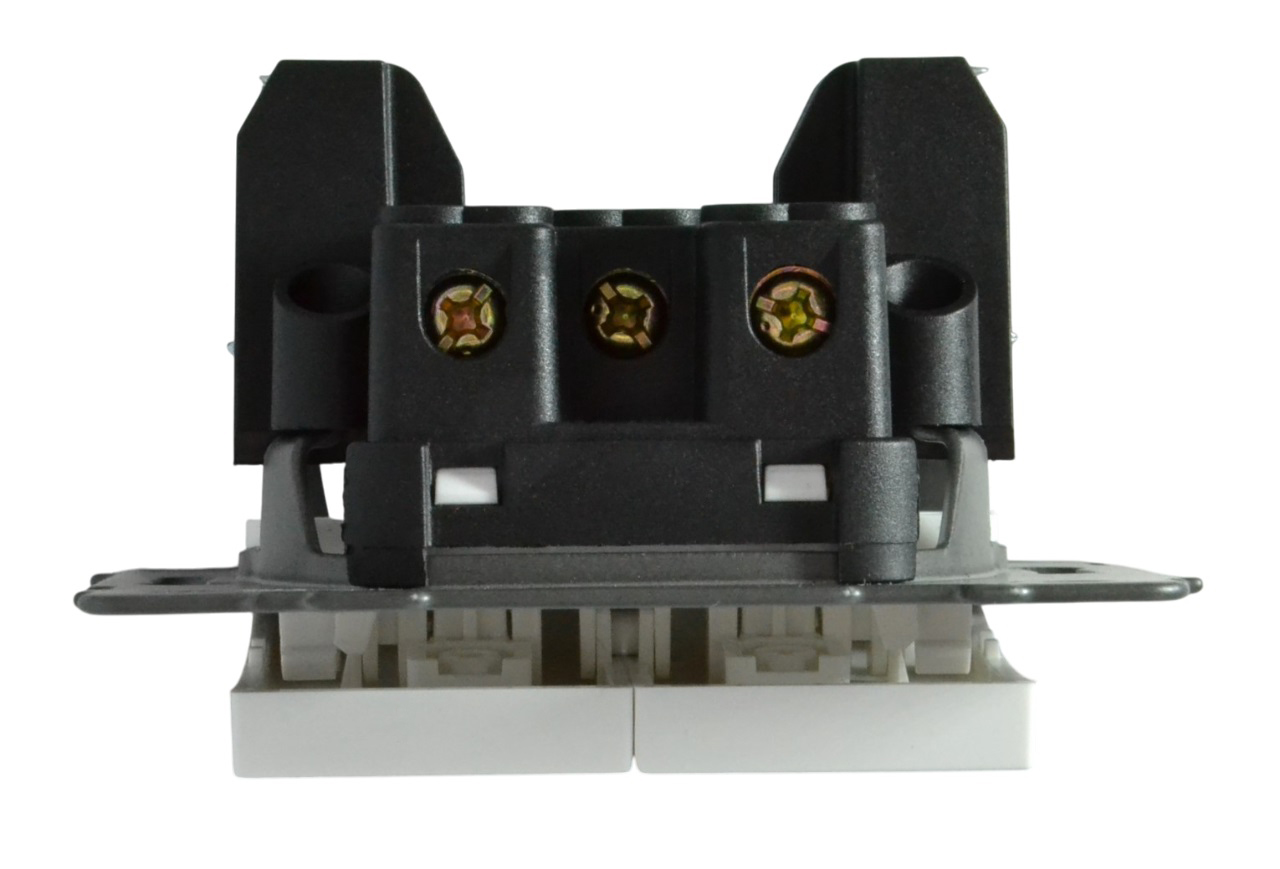 Выключатель проходной 2-кл. белый A-010W "Aura" AWSproducts