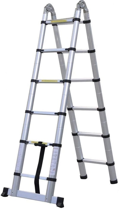 Лестница алюминиевая телескопическая (6+6) ступ двухсторон. (ALUMET)