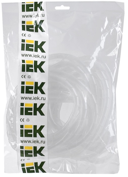 Спираль монтажная 12-9 белая (10м) (IEK), уп