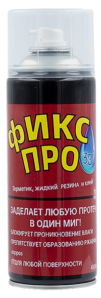 Клей-герметик ЖИДКАЯ РЕЗИНА 3 в 1 450мл прозрачная ФИКС ПРО -24
