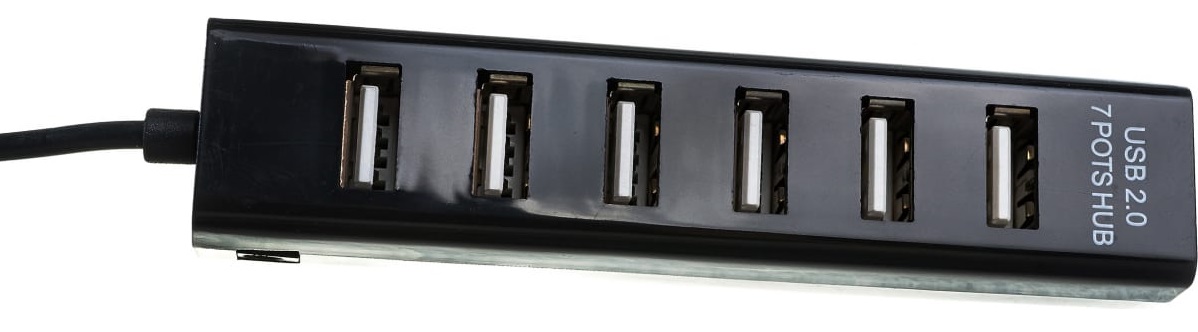 Разветвитель USB на 7 портов черный REXANT, 18-4107