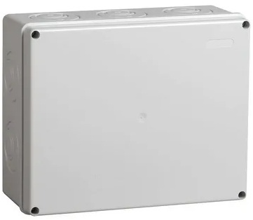 Коробка распред. о/п 240х195х90 IP55 СЕРАЯ 5 сальников монт. плата КМ41342 IEK (6)