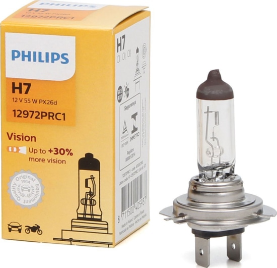Лампа PHIL 12972PRC1 H7 PREMIUM +30% 12V 55W PX26d