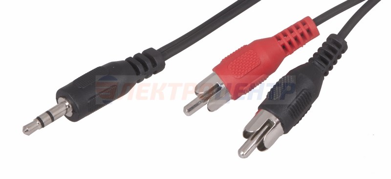 Шнур  3.5мм  стерео штекер - 2 RCA  3М  REXANT