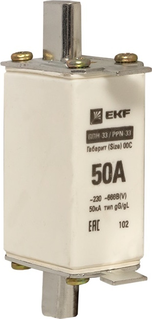 Вставка плавкая ППН-33 160/50А 660В габарит 00 EKF