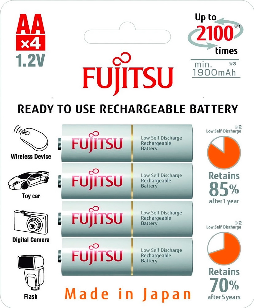 Аккумуляторная батарея Fujitsu AA1900 mAh (блистер - 4шт)
