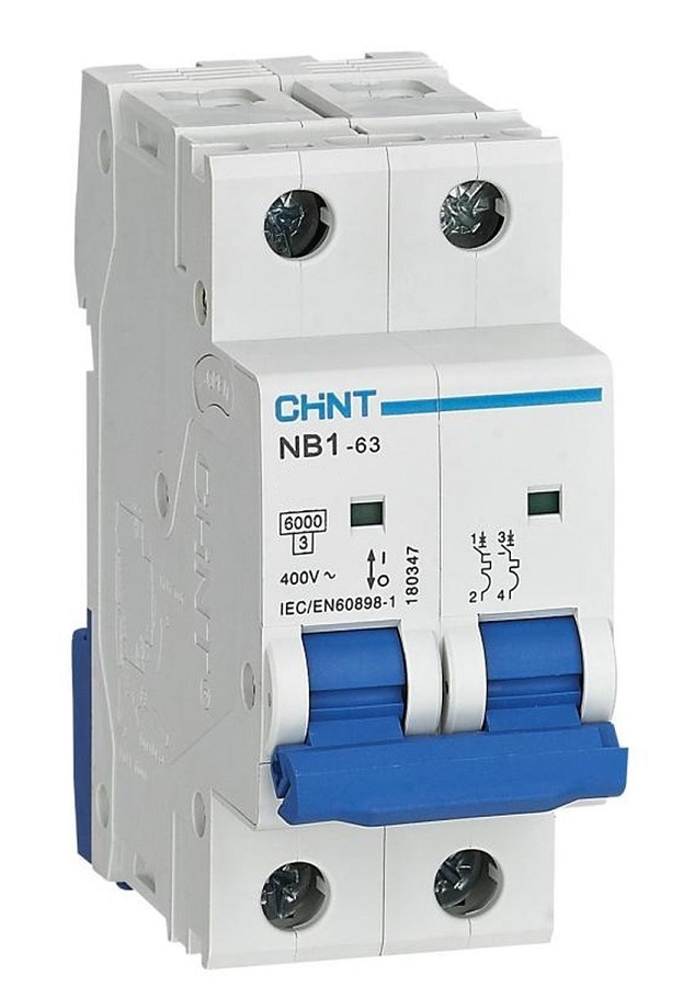 Автоматический выключатель NB1-63 D25/2 6кА CHINT