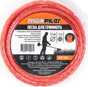 Леска для триммера 2.4MM*15M, DUAL-CUT (MLTD-12415)