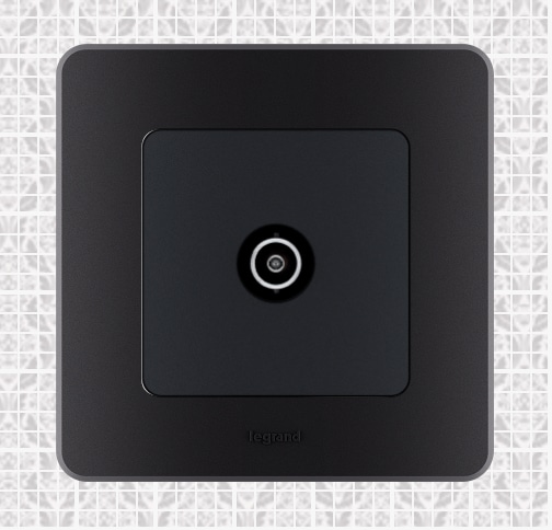 Розетка TV проходная Антрацит INSPIRIA LEGRAND