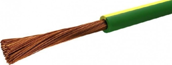 Провод LGY 1* 1,5 (ПВ3) 300/500V (H05V-K), (только бухтами,100м) ЖЕЛТО-ЗЕЛЕНЫЙ