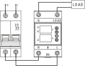 Реле напряжения и тока с дисплеем MRVA 50A 300В EKF